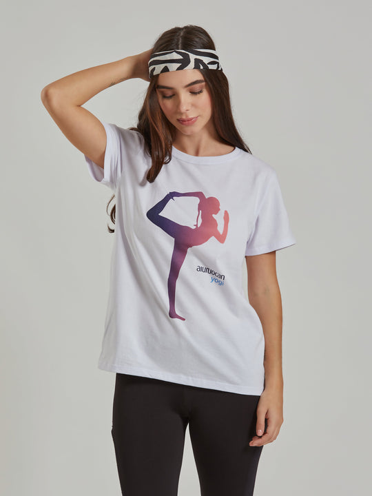 Nataraja Yoga Women's White T-Shirt Aiuruocan