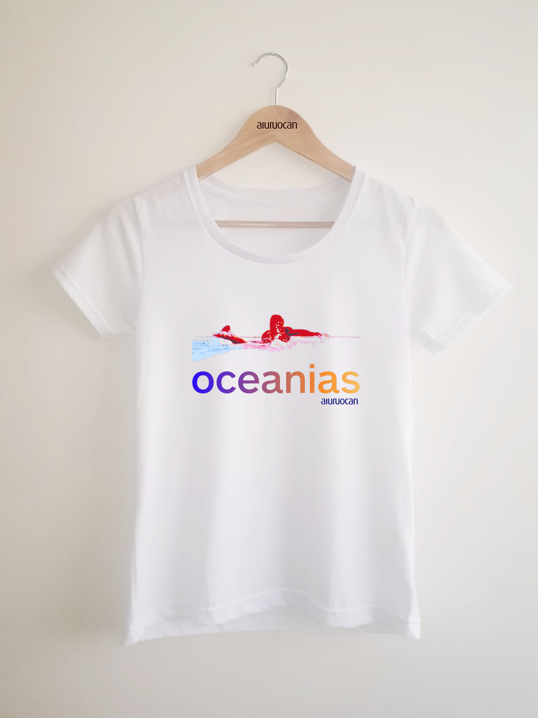 Oceanias Waves Women's White T-Shirt