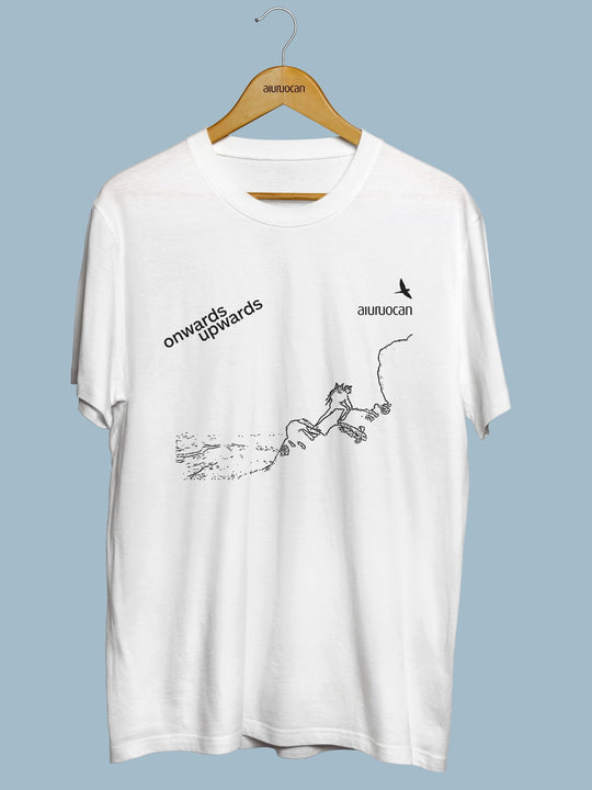 Onwards Upwards Men's White T-Shirt Aiuruocan