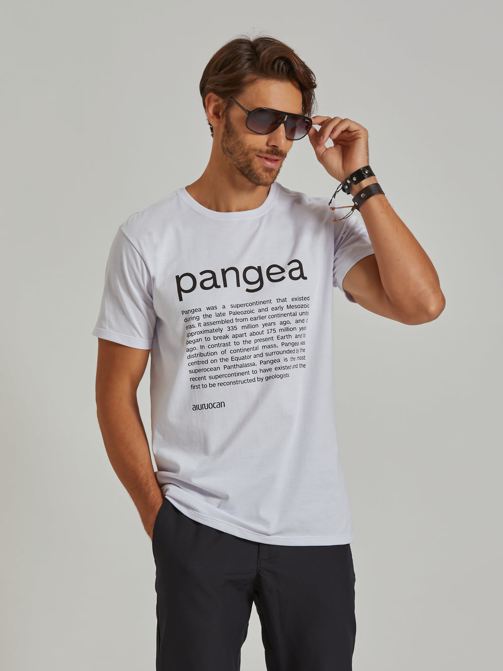 Pangea Men's White T-Shirt Aiuruocan