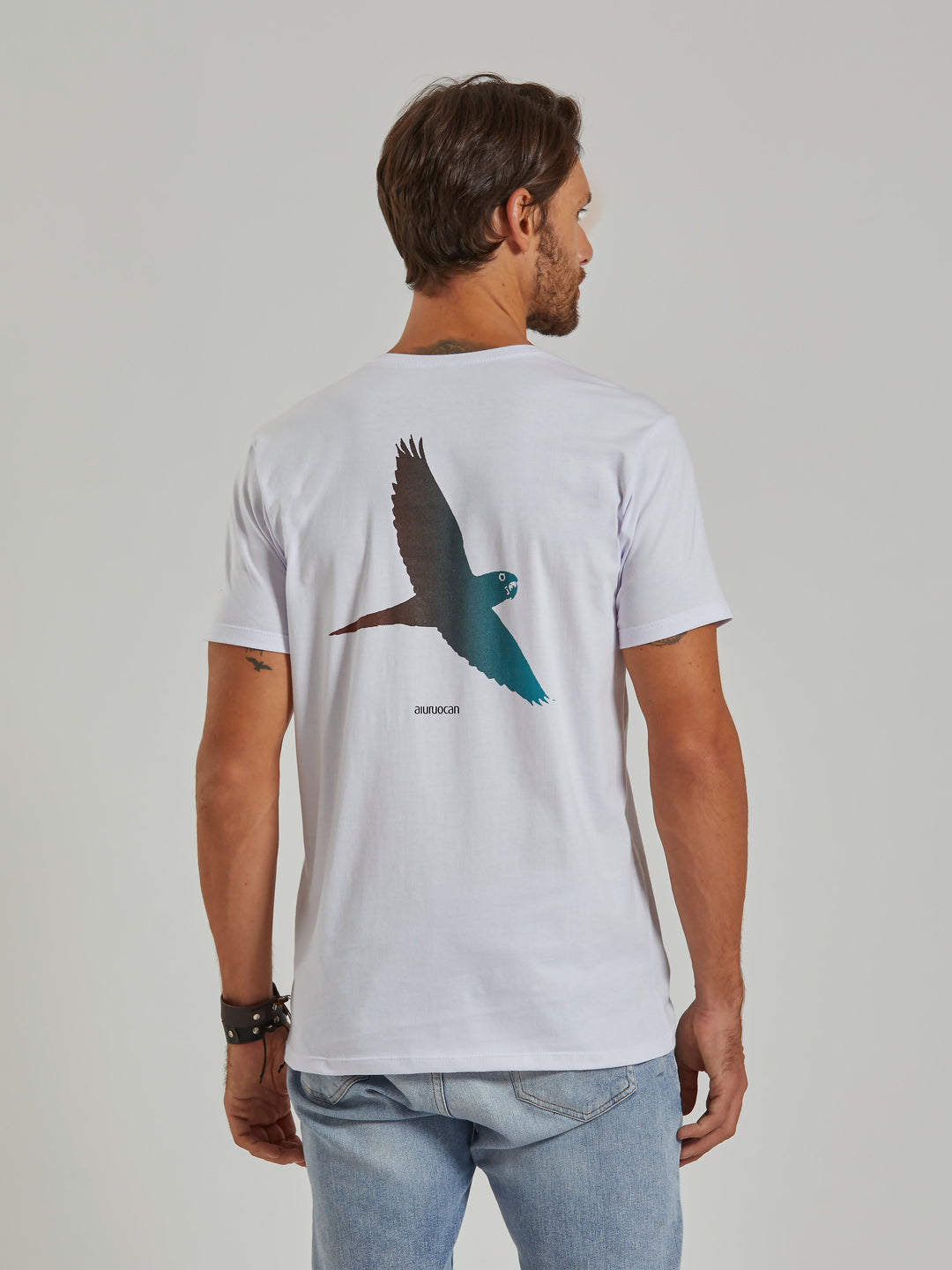 Papagaio Men's White T-Shirt Aiuruocan