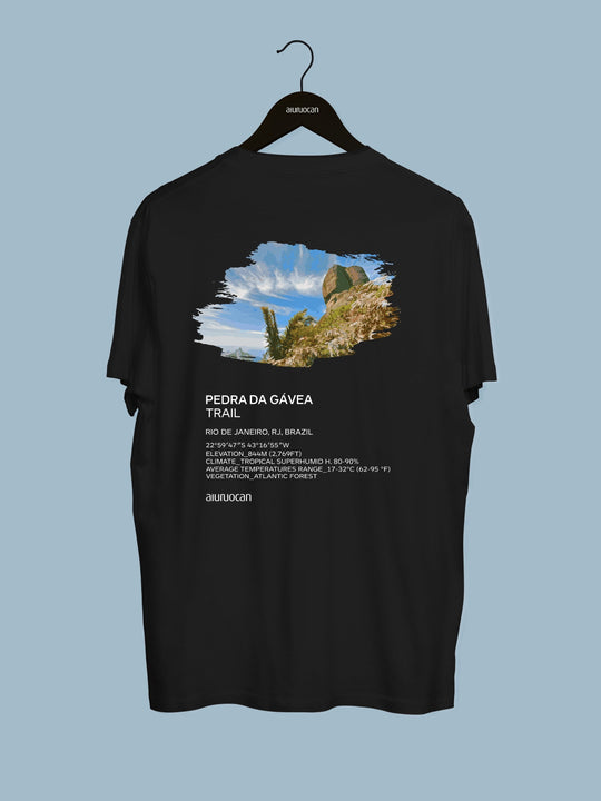 Pedra da Gávea Trail Men's Black T-Shirt Aiuruocan