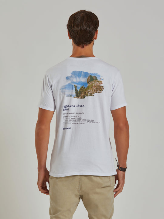 Pedra da Gávea Trail Men's White T-Shirt Aiuruocan