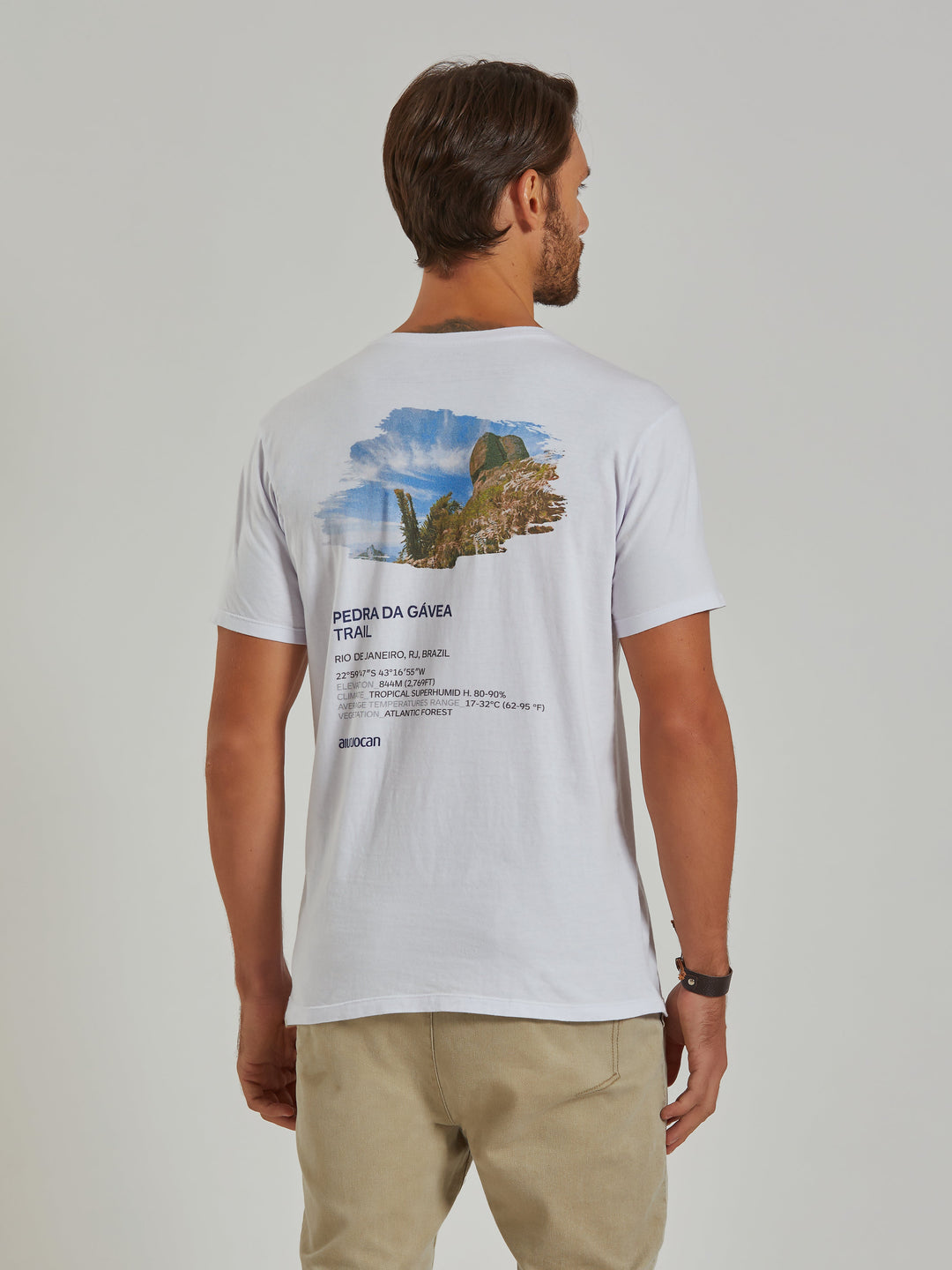 Pedra da Gávea Trail Men's White T-Shirt Aiuruocan