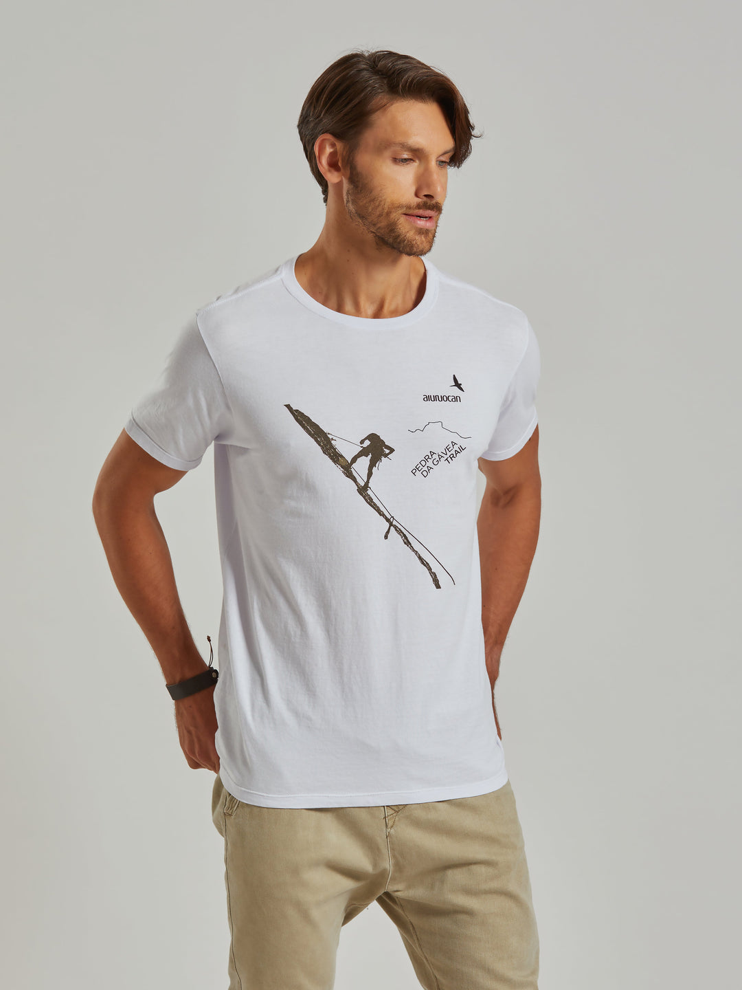 Pedra da Gávea Trail Men's White T-Shirt Aiuruocan