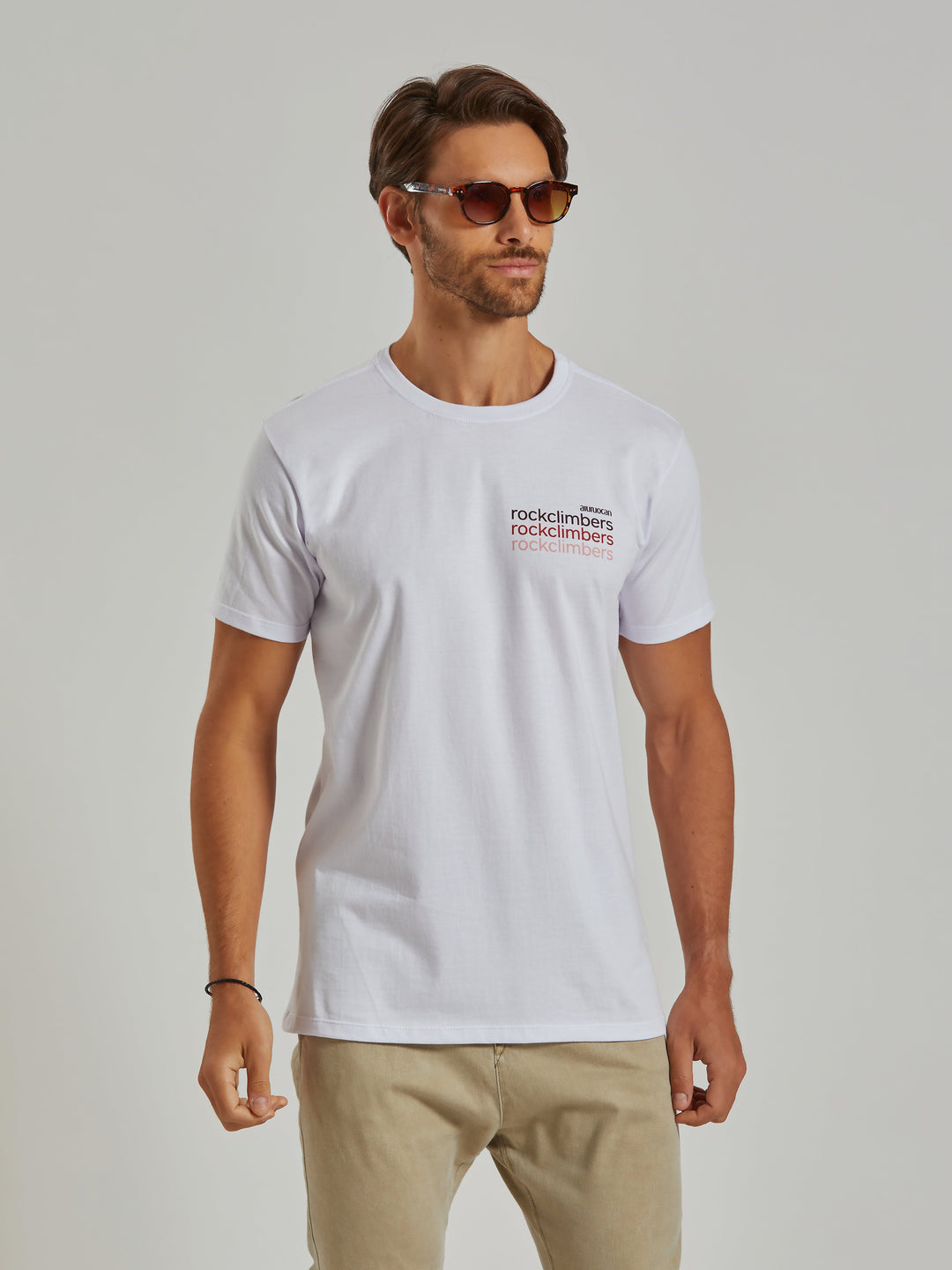 Rappelling Men's White T-Shirt Aiuruocan