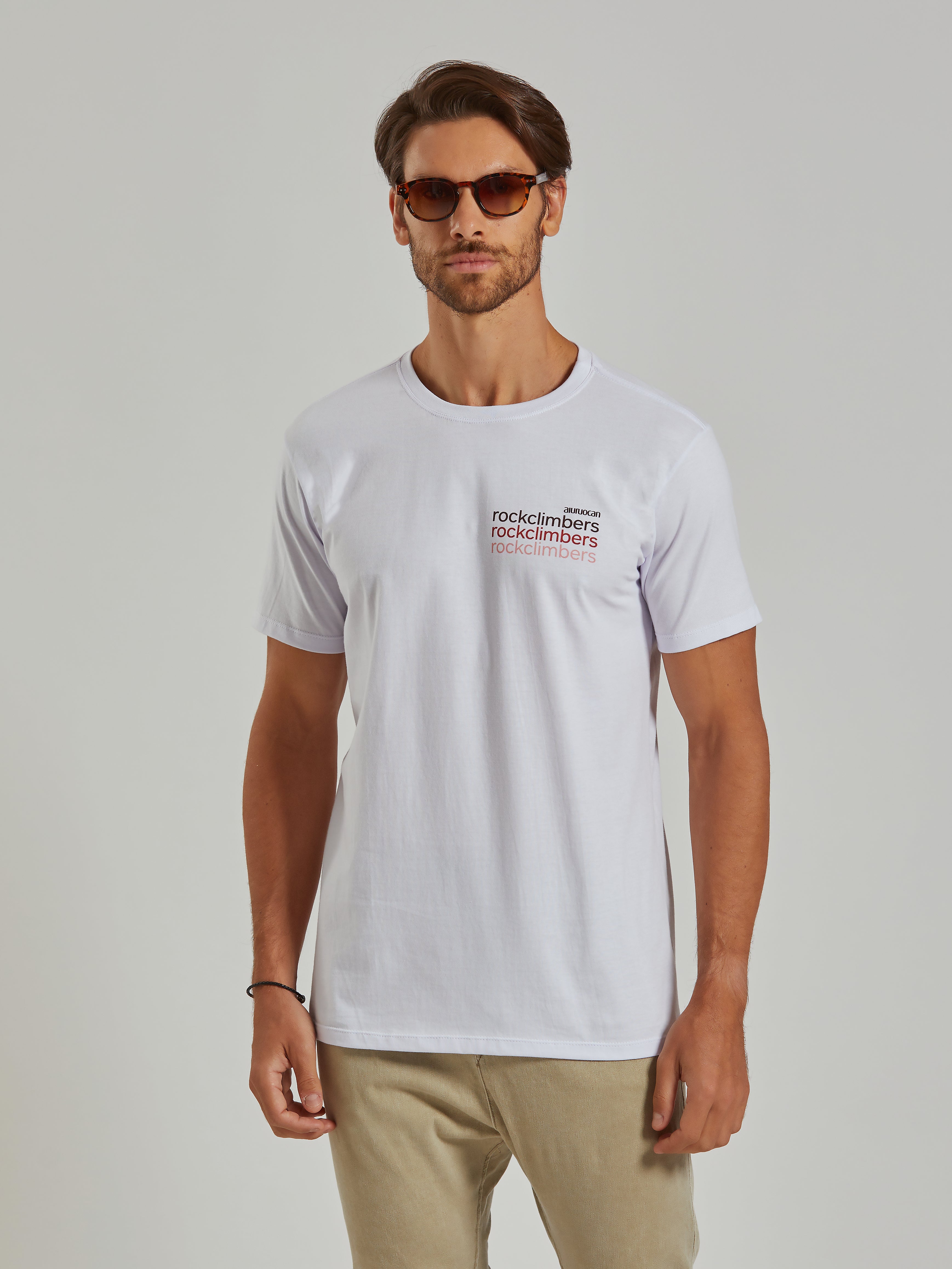 Rappelling Men's White T-Shirt Aiuruocan