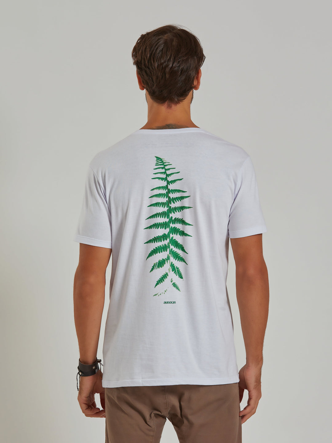 Re_Nature Men's White T-Shirt Aiuruocan