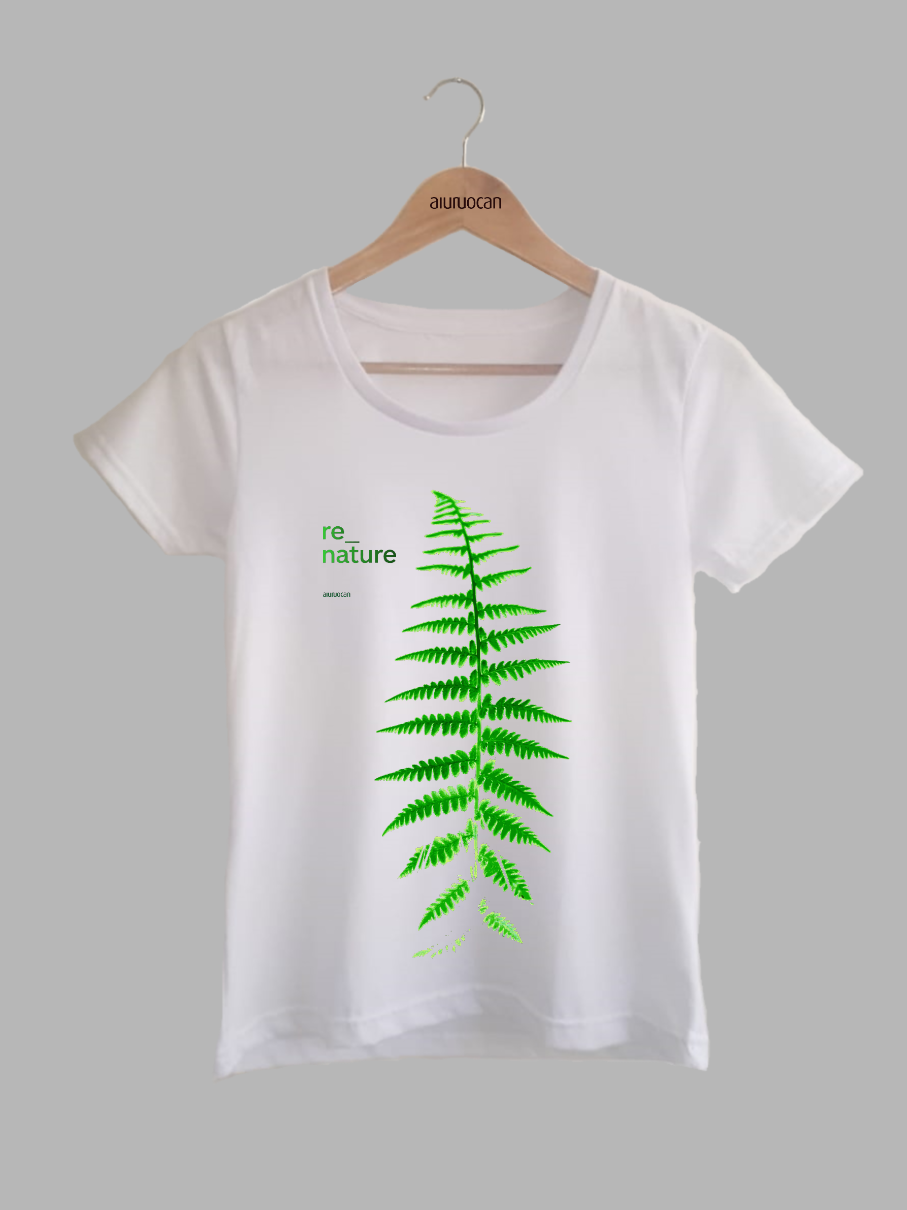 Re_Nature Women's White T-Shirt Aiuruocan