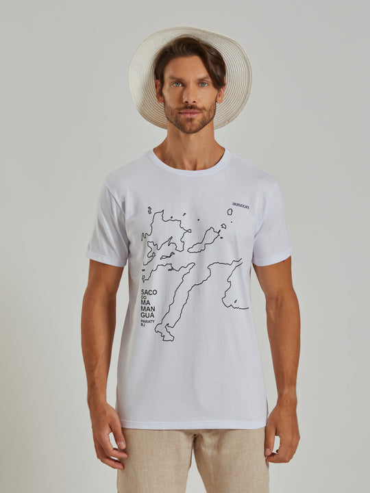 Saco do Mamanguá Men's White T-Shirt Aiuruocan