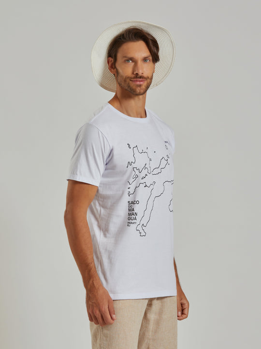 Saco do Mamanguá Men's White T-Shirt Aiuruocan