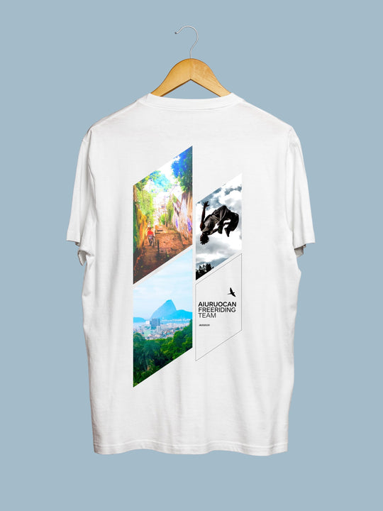 Santa Teresa Parkour Series Men's White T-Shirt Aiuruocan