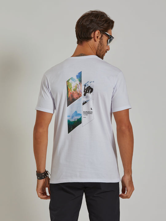 Santa Teresa Parkour Series Men's White T-Shirt Aiuruocan