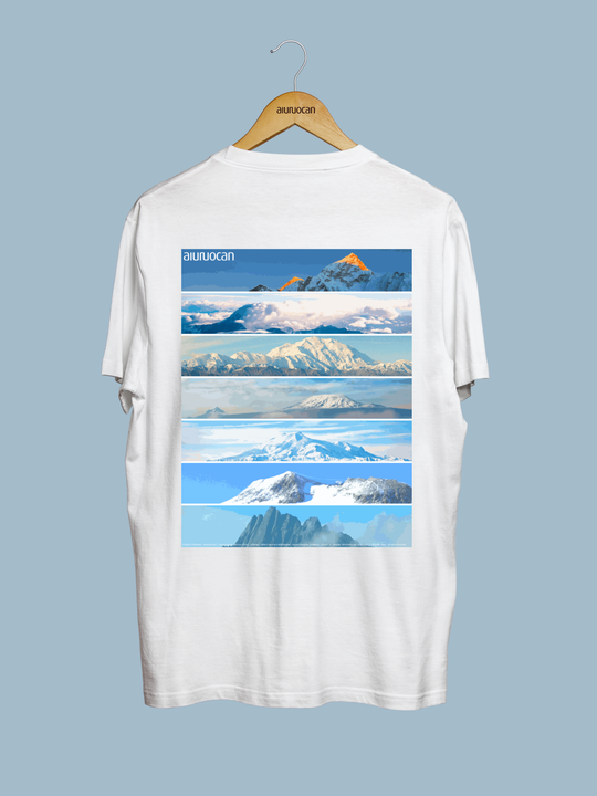 Seven Summits Men's White T-Shirt Aiuruocan