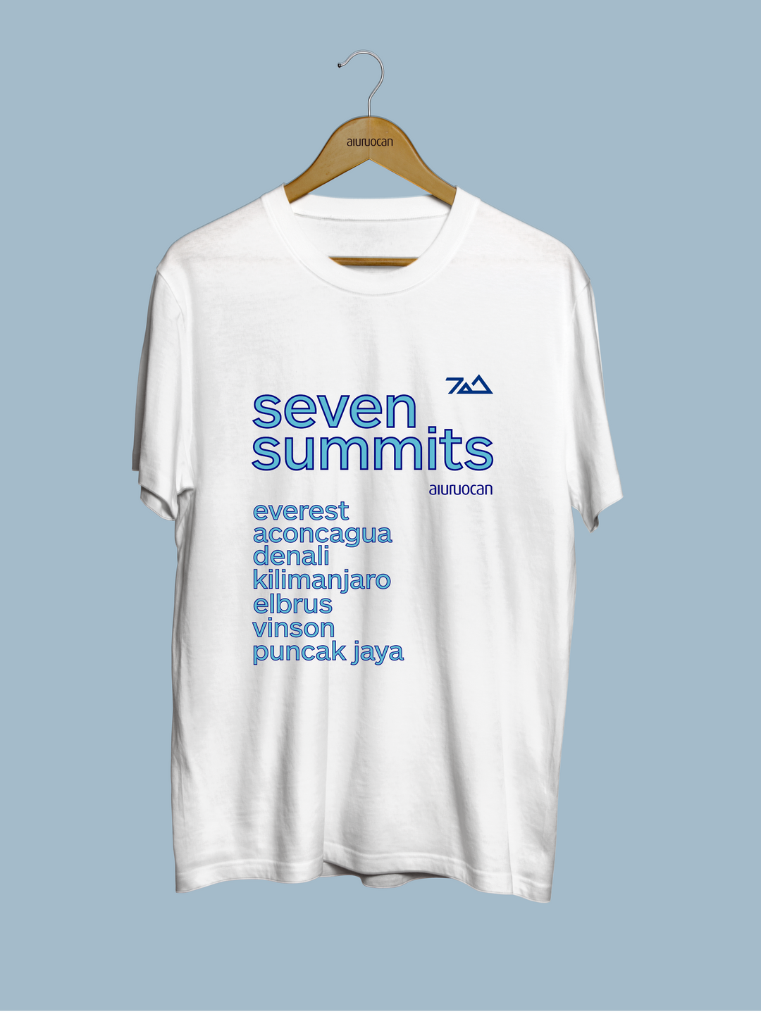 Seven Summits Men's White T-Shirt Aiuruocan