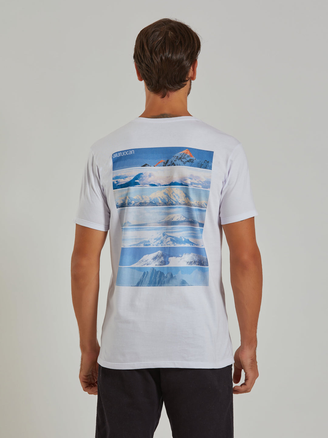 Seven Summits Men's White T-Shirt Aiuruocan