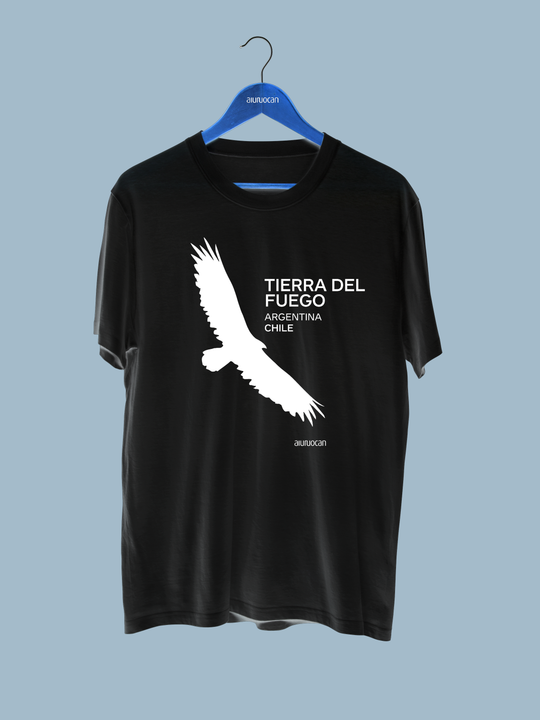 Tierra del Fuego Men's Black T-Shirt Aiuruocan