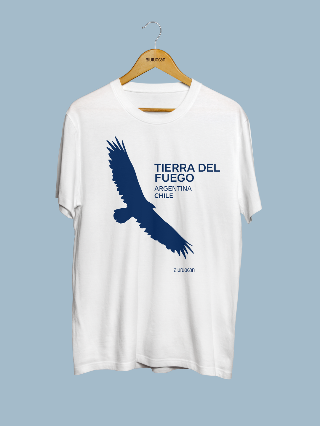 Tierra del Fuego Men's White T-Shirt Aiuruocan