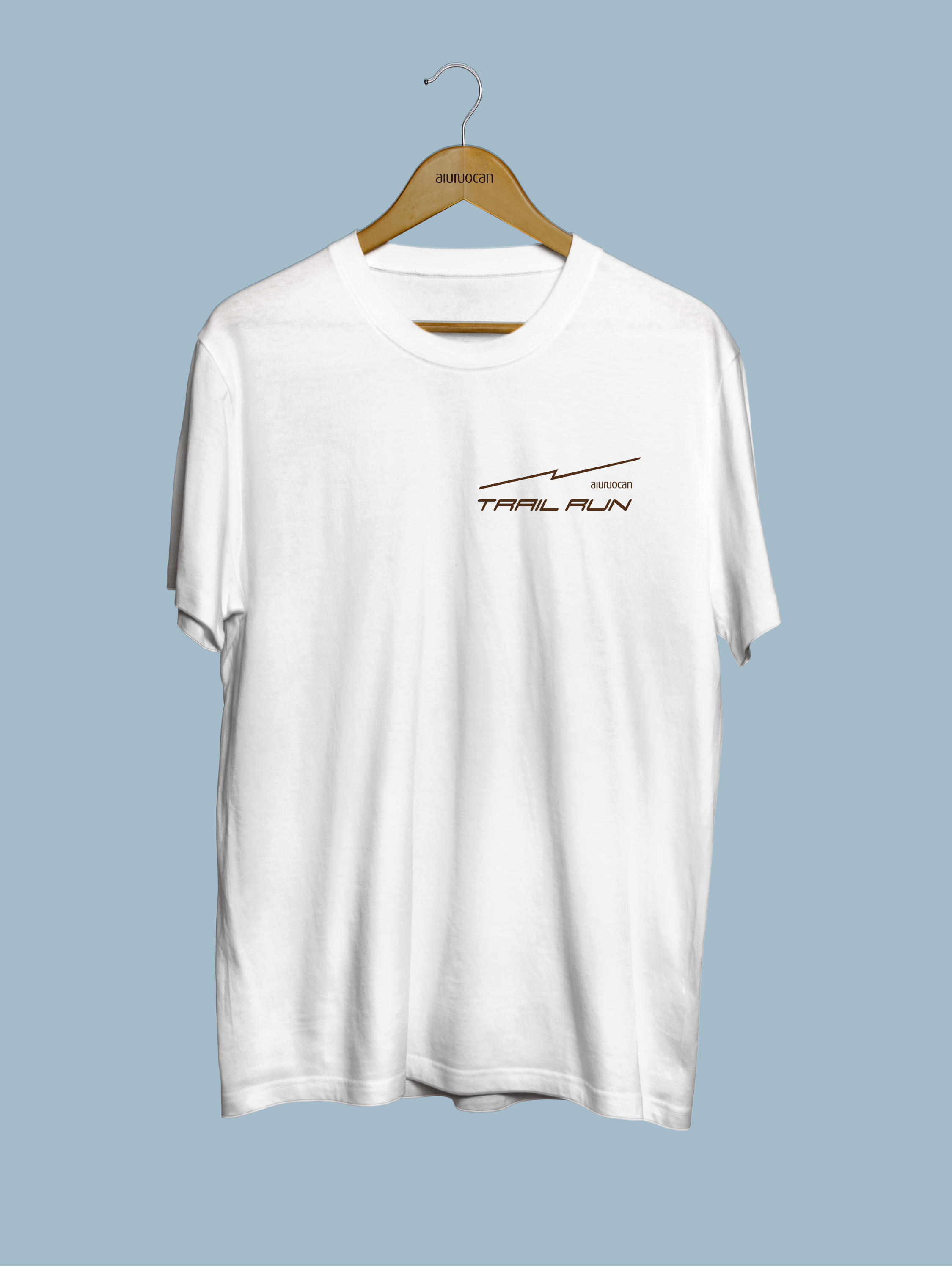 Trail Run Men's White T-Shirt Aiuruocan