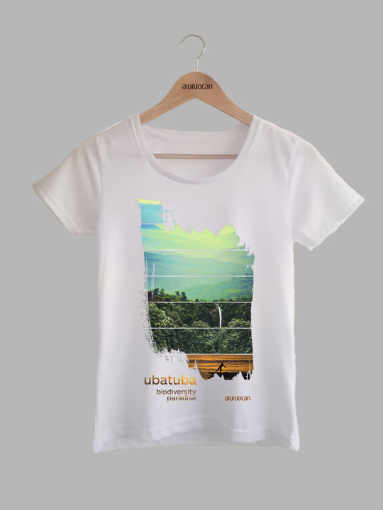 Ubatuba Biodiversity Paradise Women's White T-Shirt Aiuruocan