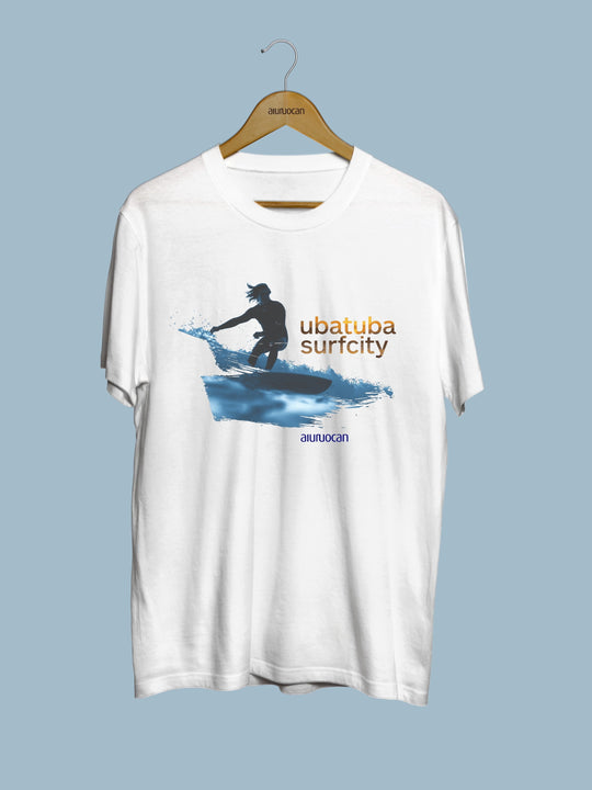 Ubatuba Surf City Men's White T-Shirt Aiuruocan