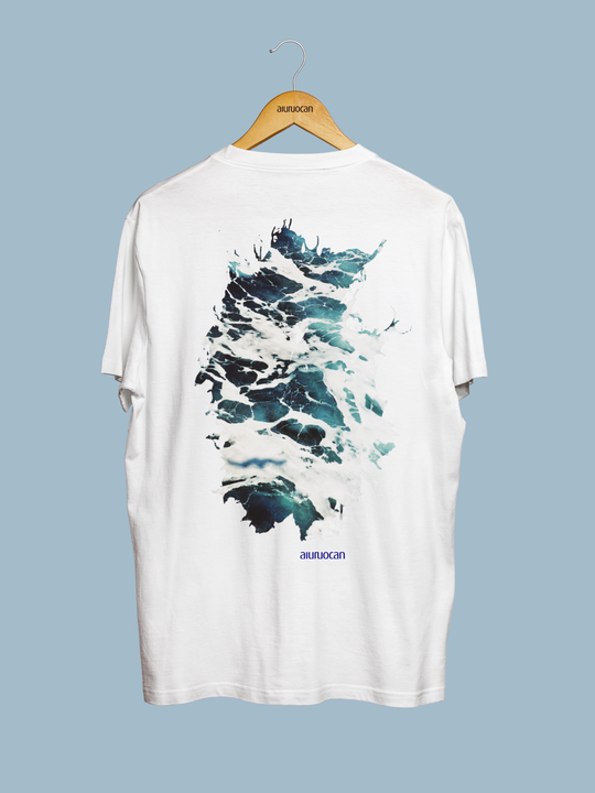 Watermade Men's White T-Shirt Aiuruocan