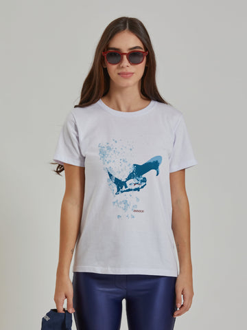 Whale Shark Diver Women's White T-Shirt