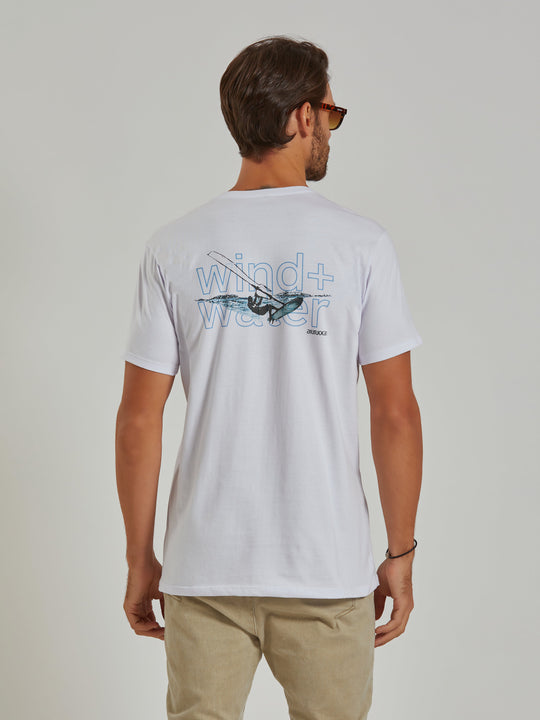 Wind+Water Men's White T-Shirt Aiuruocan