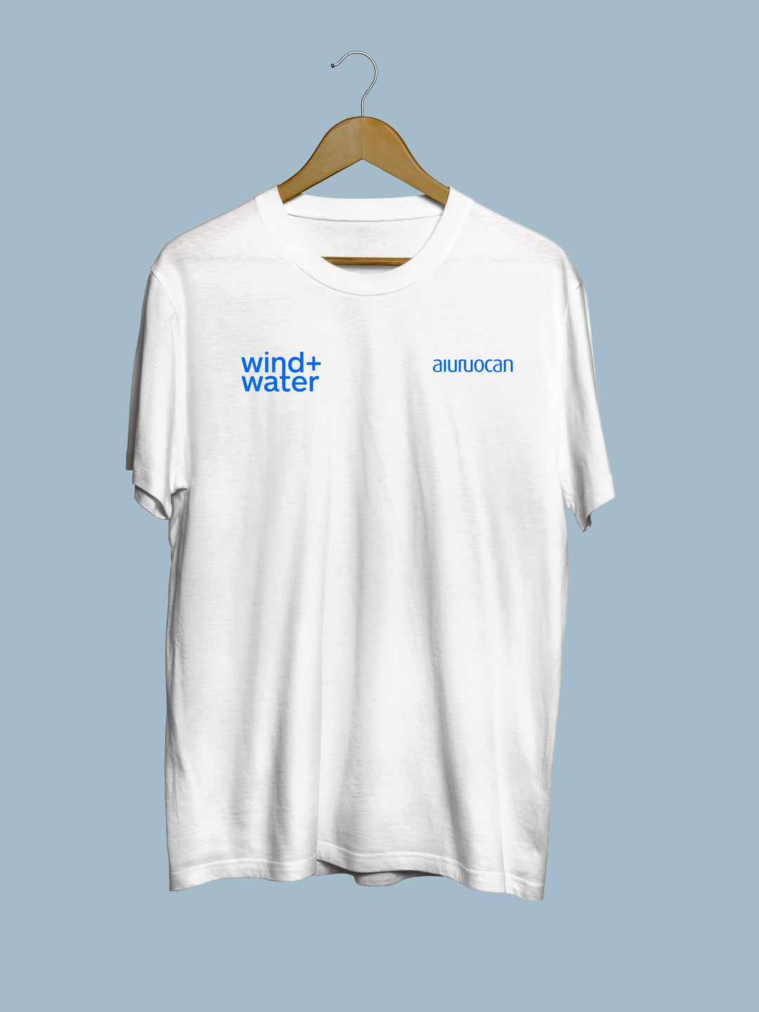 Wind+Water Men's White T-Shirt Aiuruocan