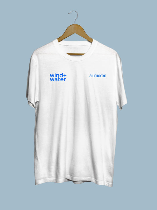 Wind+Water Men's White T-Shirt Aiuruocan